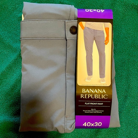 Banana Republic Men’s Flat Front Pant (W40 x L30) - Picture 1 of 7
